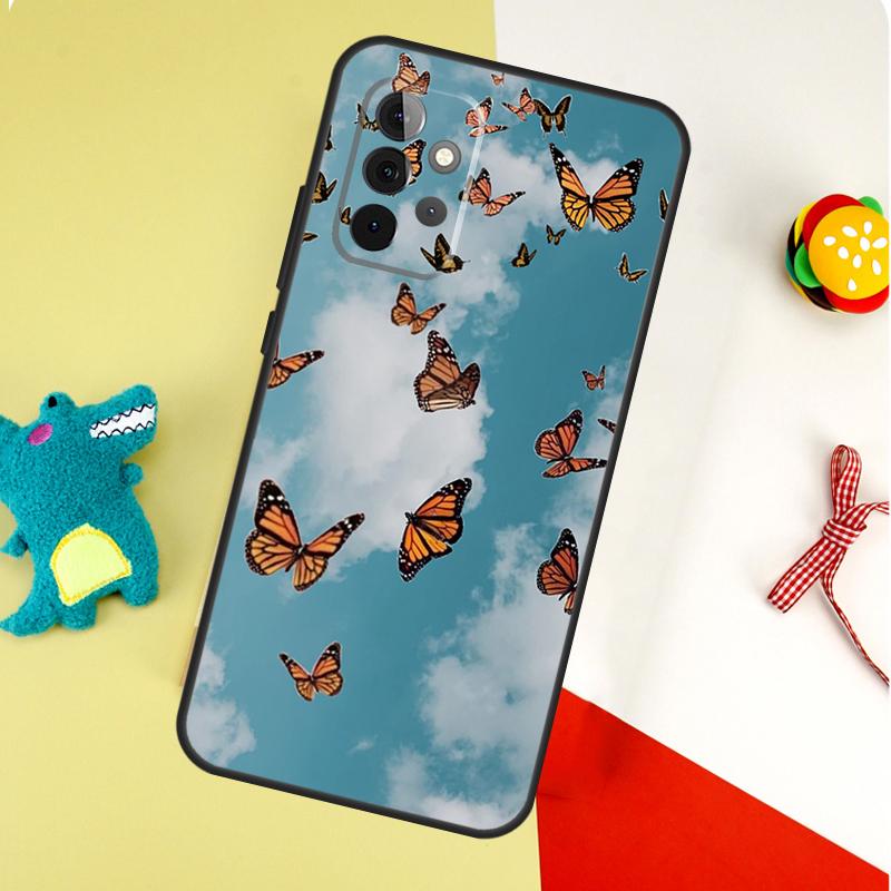 Butterfly Sky For Samsung Galaxy A22 A32 A52 A54 A34 A14 A55 A35 A15 A53 A33 A13 A05 A06 A16 Phone Case