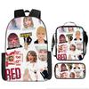 Taylor Swift Themed Kids School Backpack Set Elementary Students Oxford Fabric Breathable Lightweight With Padded Straps