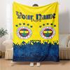 Name Custom Fenerbahce sk logo Print Flannel Blanket High Quality Warm Comfortable Cover for All Seasons Perfect for Gifts Home Decor