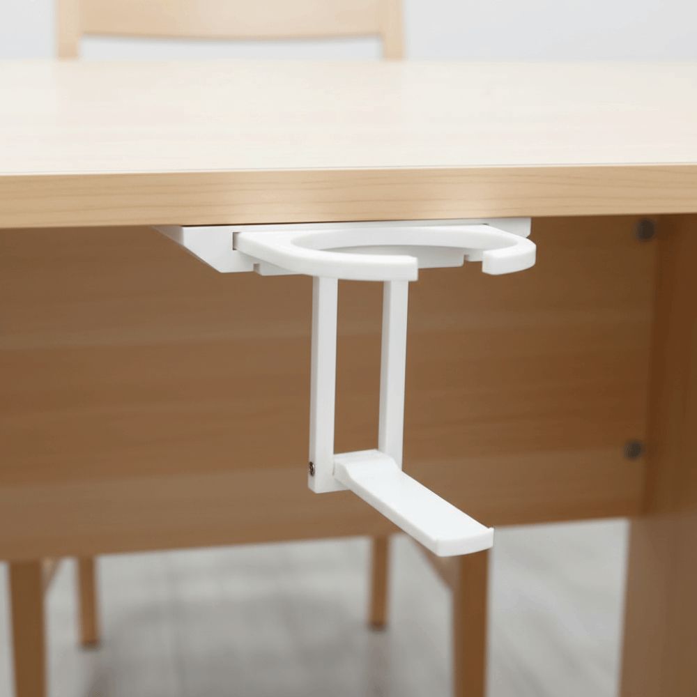 Extendable Fold Out Drink Holder Foldable Under-Table Cup Rack Retractable Can Claw Drink Storage