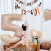 1/3/10Pcs Holiday Party Decorations, Baby Birthday Decorations, 32-Inch Individually Wrapped Caramel Cream Number Foil Balloons