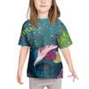 Children's Underwater World Printed Multi Color T-shirts Girls Fashion Soft Comfortable T-shirt