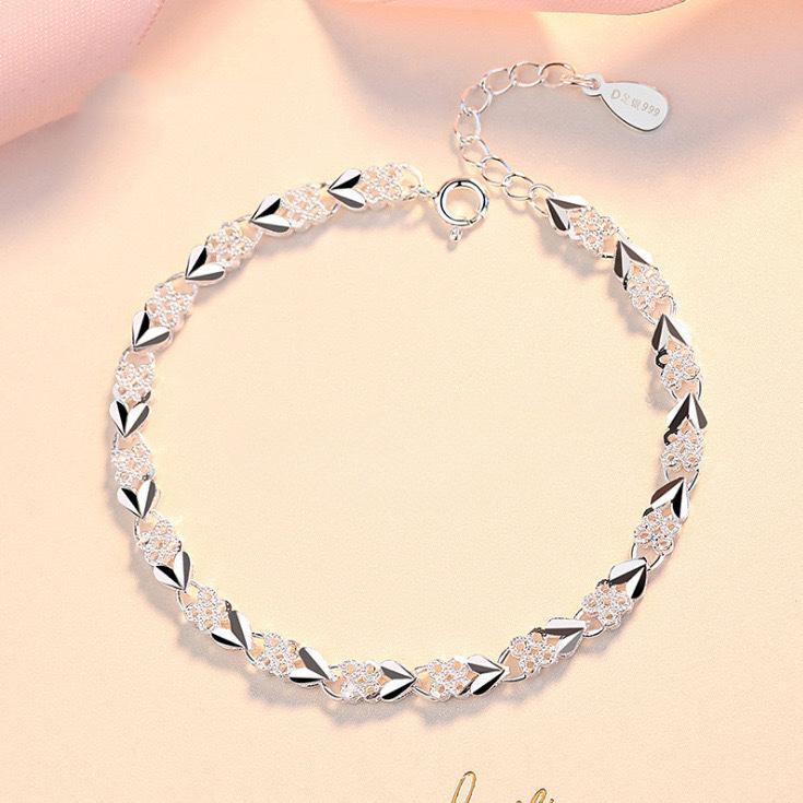 925  Silver Bracelets For Women Korean Designer Luxury XO Shape Adjustable Chain Bracelet Party Wedding Jewelry Gifts