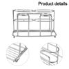 Bathroom Decor 17.8x12x10cm Bathroom Organizer Stainless Steel Rack Easy Installation Large Capacity For Skincare Products
