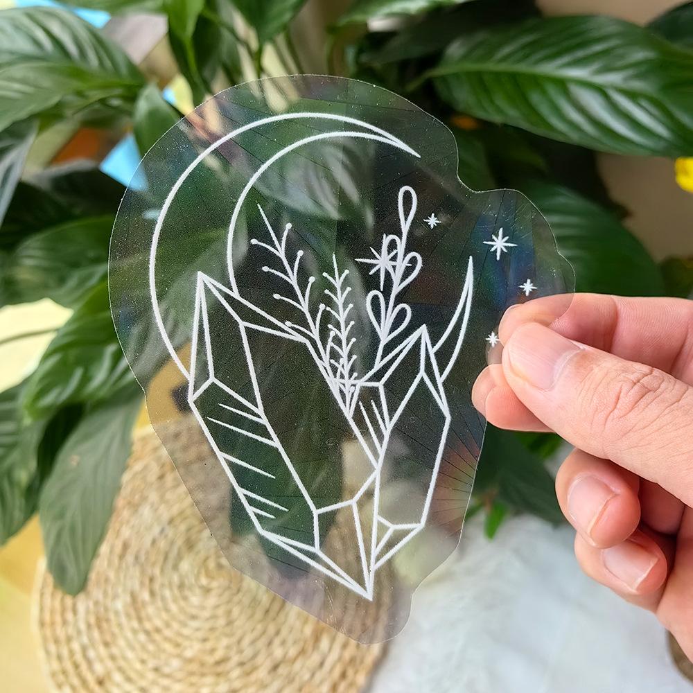 SC045-068 Window Decals for Bird Strikes Prismatic Sun Catcher PVC Rainbow Glass Stickers to Save Birds from Glass Collisions