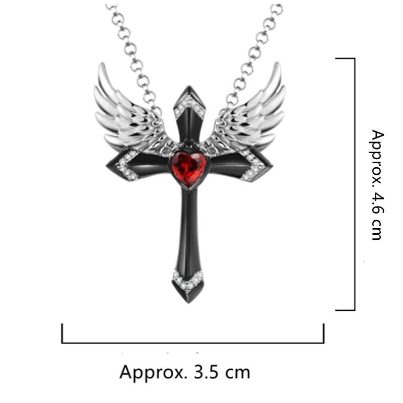 Angel Wings Pendant Necklace Cross Jewelry Accessories Anniversary Party Banquet Gifts