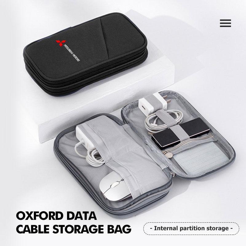 Portable Car Travel Storage Bag Keys License Gadget Card Bag For Mitsubishi Lancer ASX Pajero Mirage Attrage Xpander Outlander