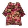 Kurzarm Oversized Vintage Blumenmuster Lässiges lockeres T-Shirt Tops Damen Sommer T-Shirt