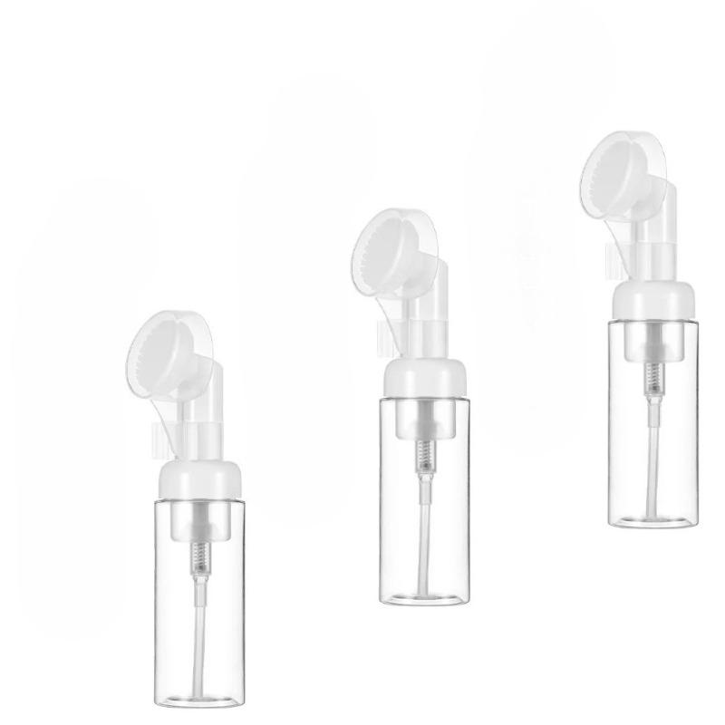 Foaming Bottle Plastic Empty Facial Pump Bottles Refillable Travel Soap Dispenser Brush Head Mousse Foam Refill Bottles