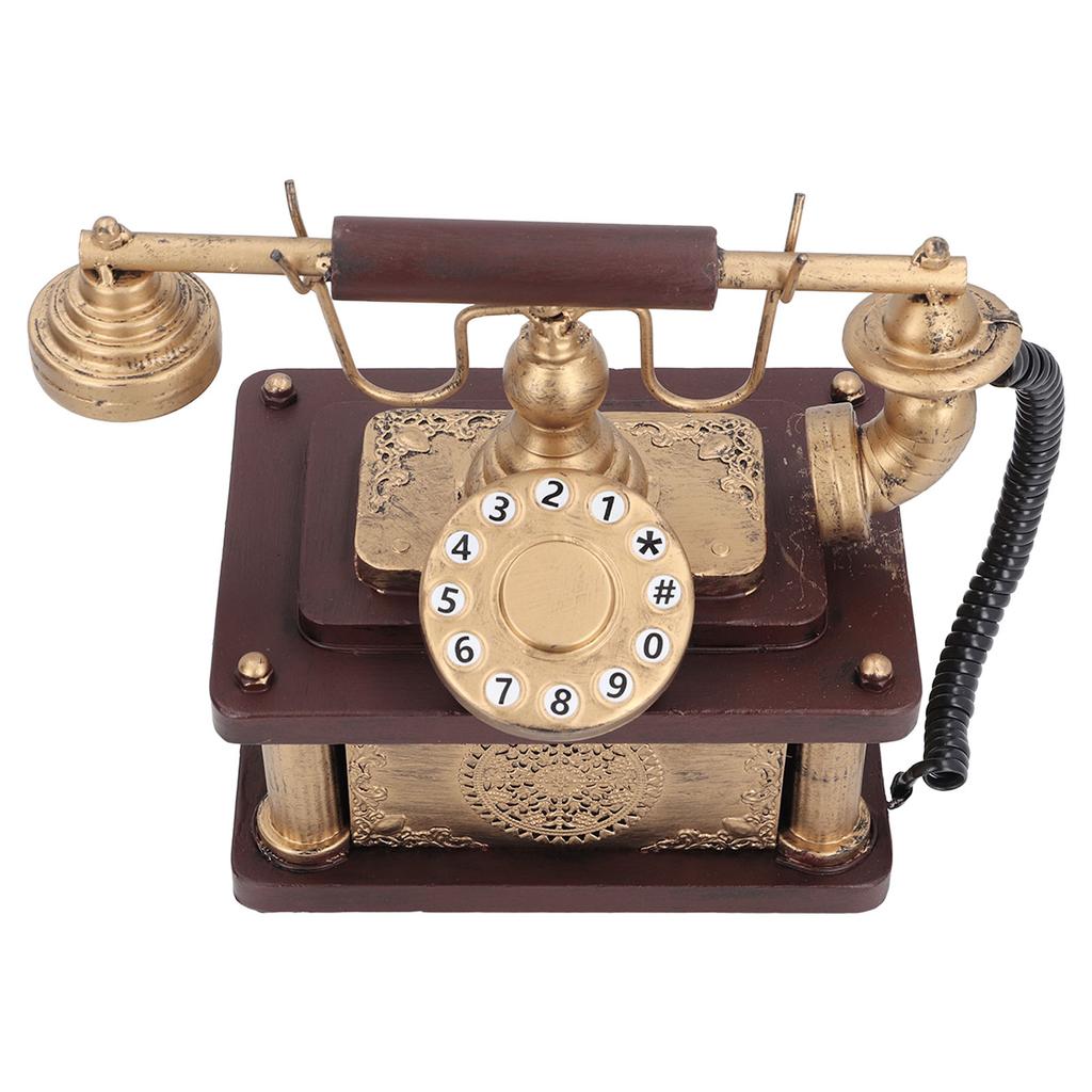 Vintage Telephone Model Multipurpose Innovative Retro Telephones Ornament for Cafe Shop Bar Window Decoration