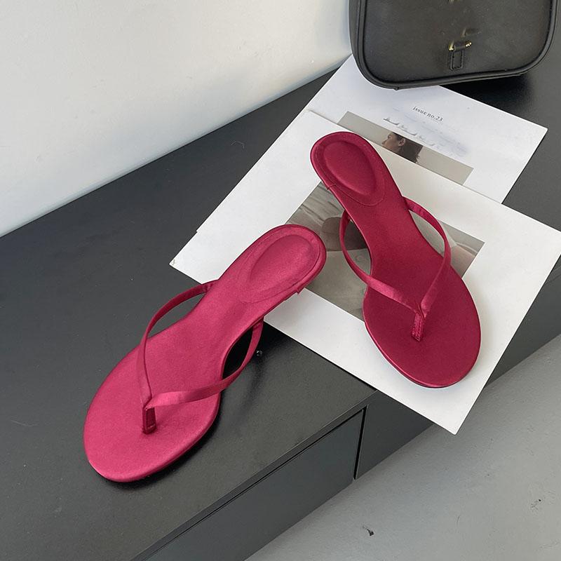 Mode Mode Runde Zehen Damen Dünner Absatz Hausschuhe Pantoletten Damen Flip-Flops Sandalen Frühling Sommer Damen Absatzschuhe Hausschuhe Schuhe Pumps