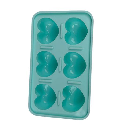 Silikon-Eiswürfelform mit Deckel, lebensmittelecht, leicht zu lösend, für Erdbeer- und Herzformen, auslaufsichere Gefrierform für Cocktails und Kaffee