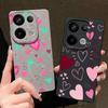 Cute Cartoon Love Hearts Case For Xiaomi 13T Pro Redmi Note 15 Pro 4G Redmi Note 14 13 Pro+ 5G Leather Texture Silicone Cover