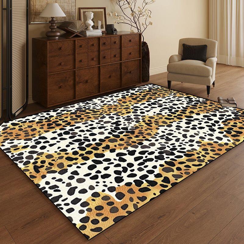 European Leopard High-grade Carpet Living Room Home Decoration Leisure Sofa Large Area Rugs Bedroom Bedside Non-slip Floor Mat