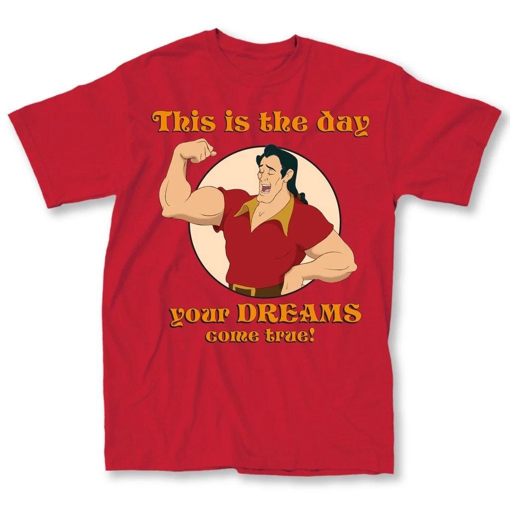 Disney Beauty and the Beast Gaston Men s Red T-Shirt New XL
