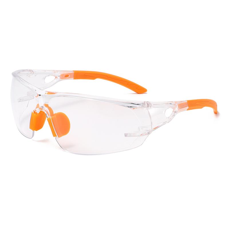 

Transparent Colorful Safety Glasses, Unisex Anti-Fog Work Goggles, Suitable for Construction, Lab, Cycling and Outdoor Sports оранжевый