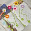 1/4/6Pcs Handmade Crochet Flower Bookmark Handcrafted Floral Book Page Marker Reading Book Lovers Kids Students Women Gift