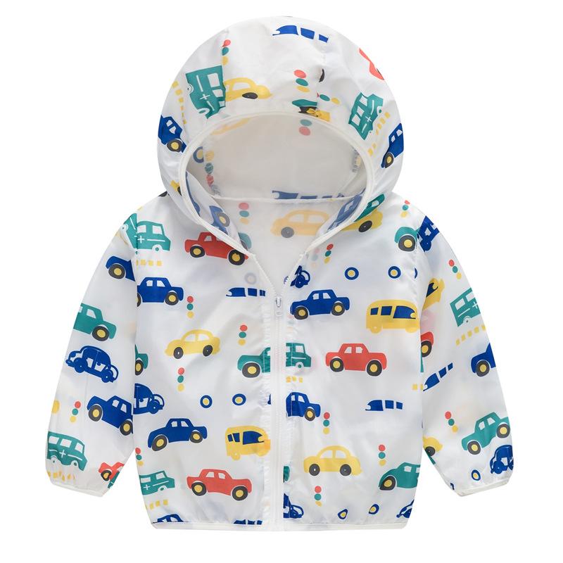 Cool Fashionable Lovely Hooded Jackets Printed Jackets Children's Animal Printed Sunscreen