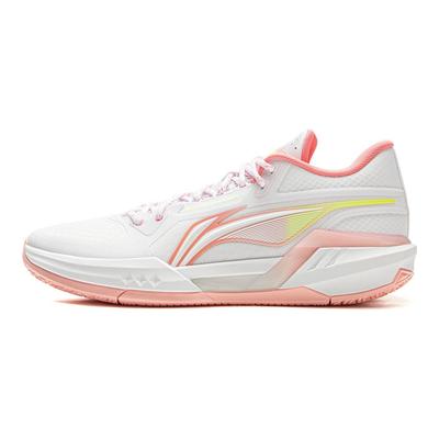 Li Ning Light Speed 3 Mid Παπούτσια Μπάσκετ Ανδρικά αθλητικά παπούτσια Στάνταρ-Λευκό Ροδακινί Ροζ ABPV019-2