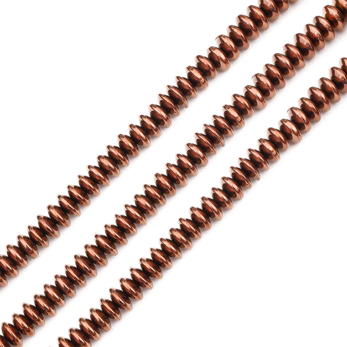 

Натуральный камень, плоский круглый диск, гематит, свободные бусины-разделители для серег, ожерелья, браслета, аксессуары для изготовления ювелирных изделий своими руками 4mm 200pcs медный