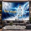 Nástěnná tapiserie Vlastní jméno Vzor Cristiano Ronaldo Personalizovaná tištěná látka Nástěnná dekorace