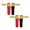 2/4Pcs 24K Gold Plated Gold Plated Audio Connector Self-locking Banana Plug  Audio Cable Adapter