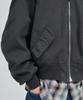 Intempomood Washed Canvas Flight Jacket_Smoke Charcoal