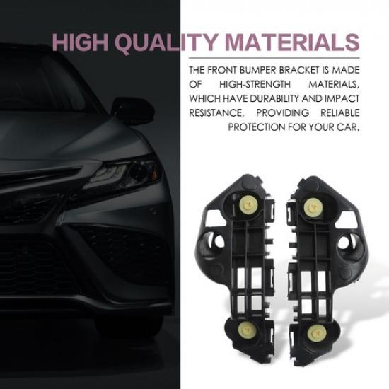 Front Bumper Bracket Support Retainer Pair Fit for Toyota Camry 2018 19 20