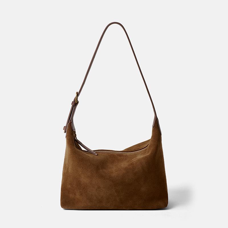 2025 Women's Frosted Genuine Leather Messenger Tote - High-End Casual Shoulder Bag