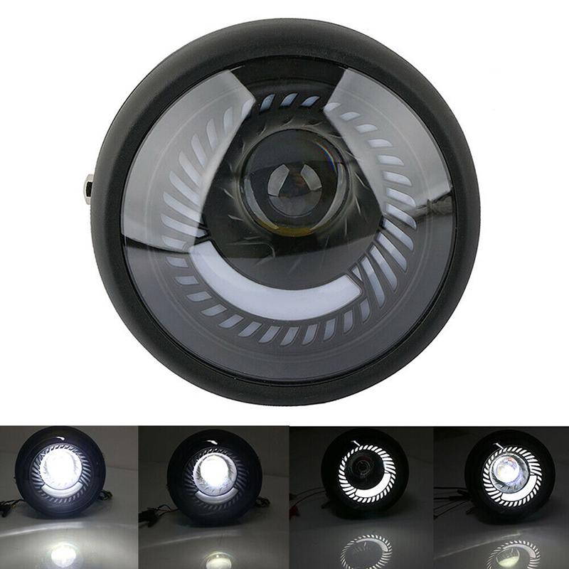 7.5/" LED Round HeadLight Headlamp High Low Beam DRL Chopper Bobber Cafe Racer