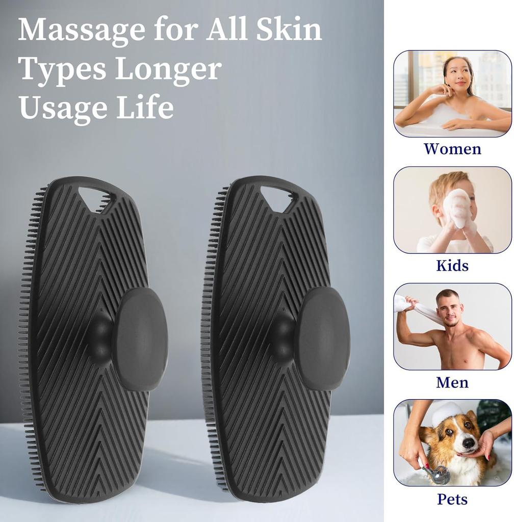 Soft Silicone Brush Wash Bath Shower Exfoliating Skin Fit For Baby Adult Bath Brush Shampoo Head Massage Brush Siliconebrush