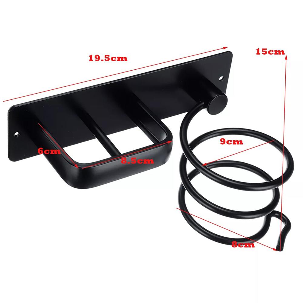 Spiralna ścienna suszarka do włosów przechowywanie organizator uchwyt na półkę wieszak używanie w łazience Salon stylista suszarka na narzędzia stojak na suszarkę do włosów