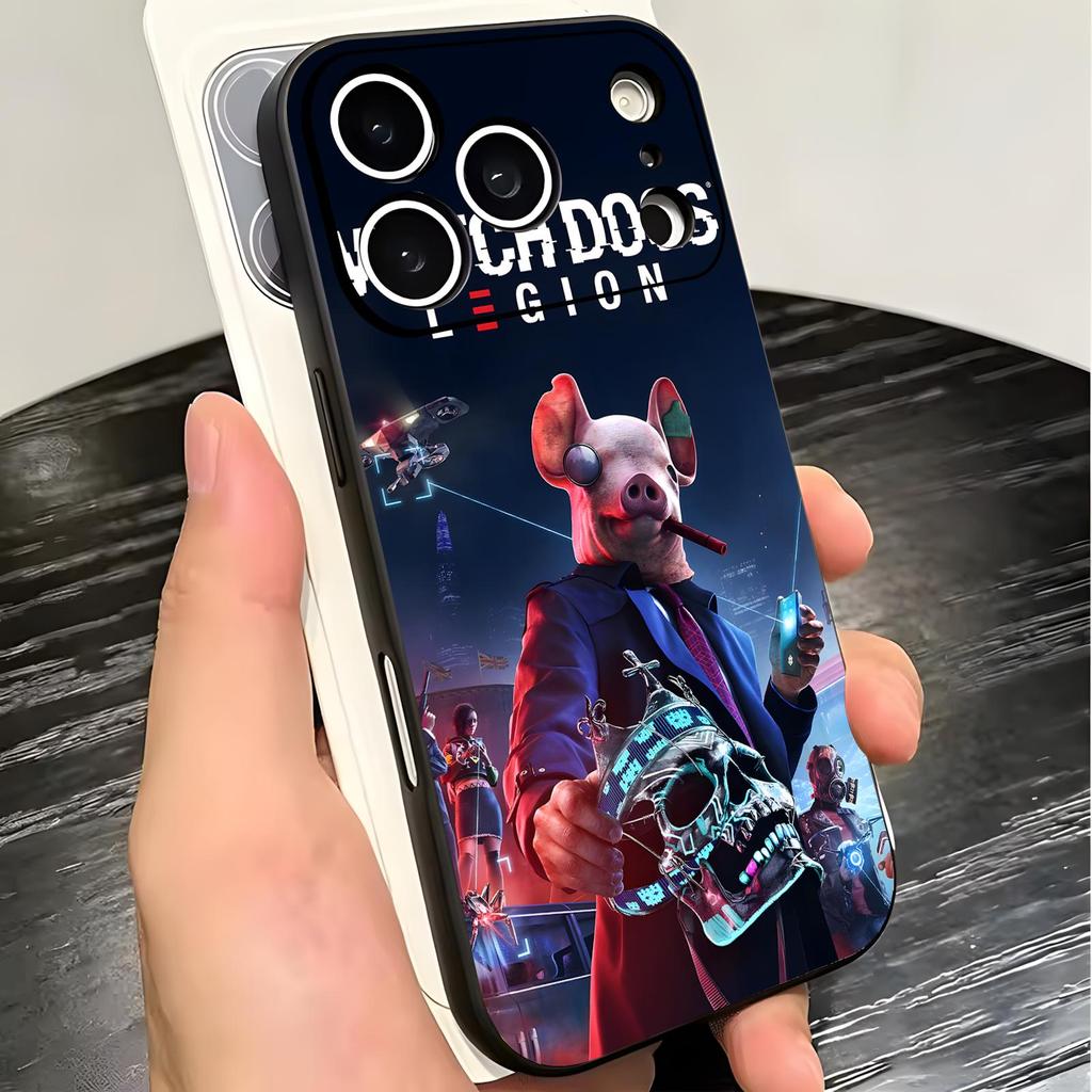 HOT games Watch Dogs 2 Dedsec Phone Case For iPhone18 17 16 15 14 13 12 11Pro Max Mini Anti-Drop Soft Black Case