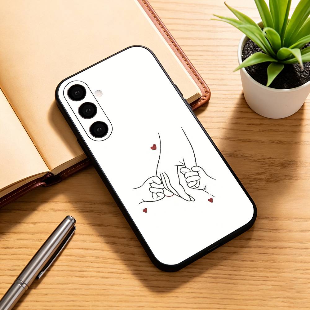 

Baby Mom daughter Son Dad Hand Phone Case For Samsung Galaxy A73,A72,A71,A70,A53,A52,A51,Soft Silicone Black Cover Samsung a72