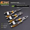 Kapusi Industrial Multi-Functional Needle Nose Angled Jaw Pliers: Steel Wire Cutting & Electrician Stripping Tool