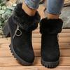 Women Boots Winter Fluffy Fur Boots Fashion Suede High Heel Ankle Booties Winter Snow Boots for Women Plush Warm Winter Booties