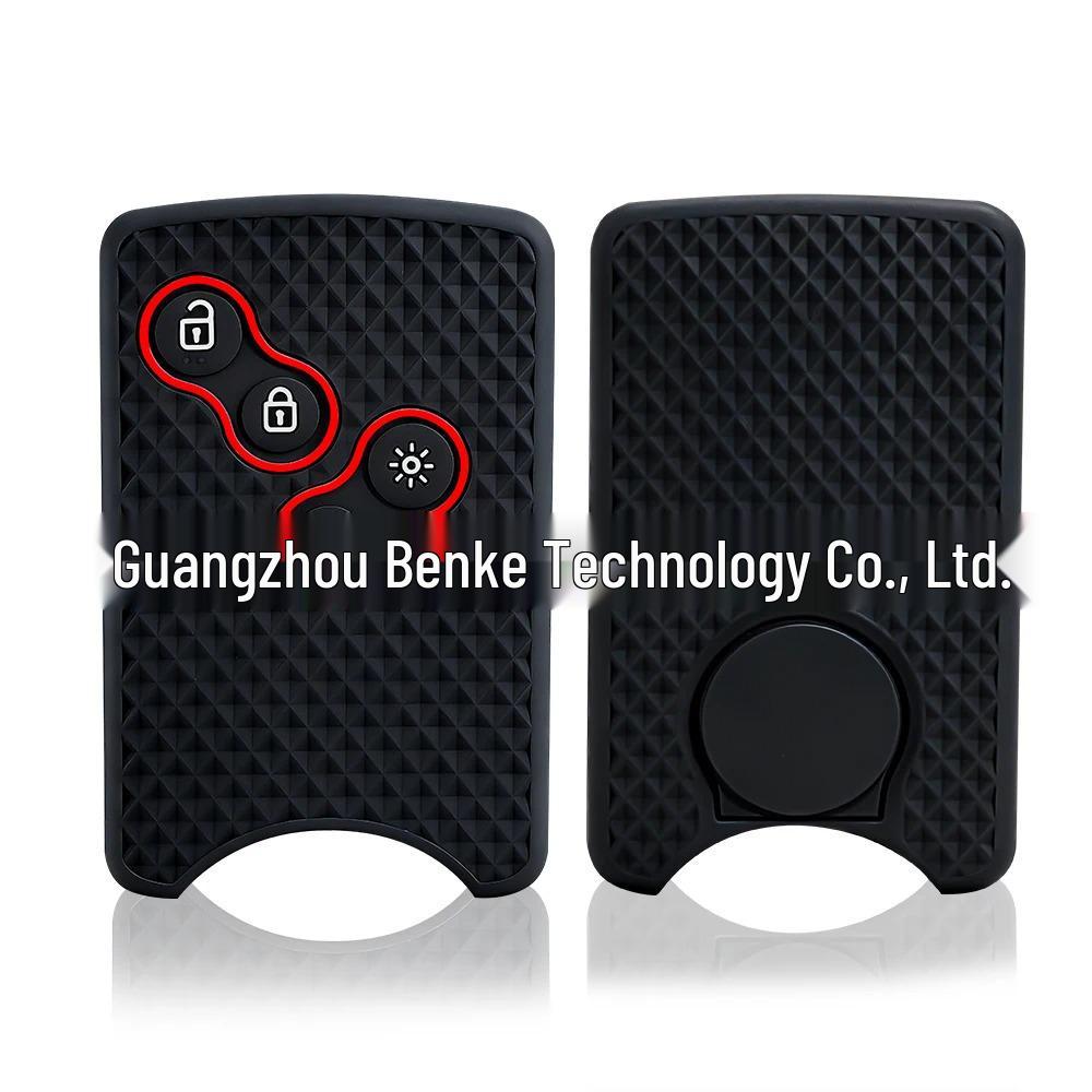 Silicone Key Cover for Renault Koleos, Scenic, Dimension, Megane Smart Card - Wave Pattern, 4-Button