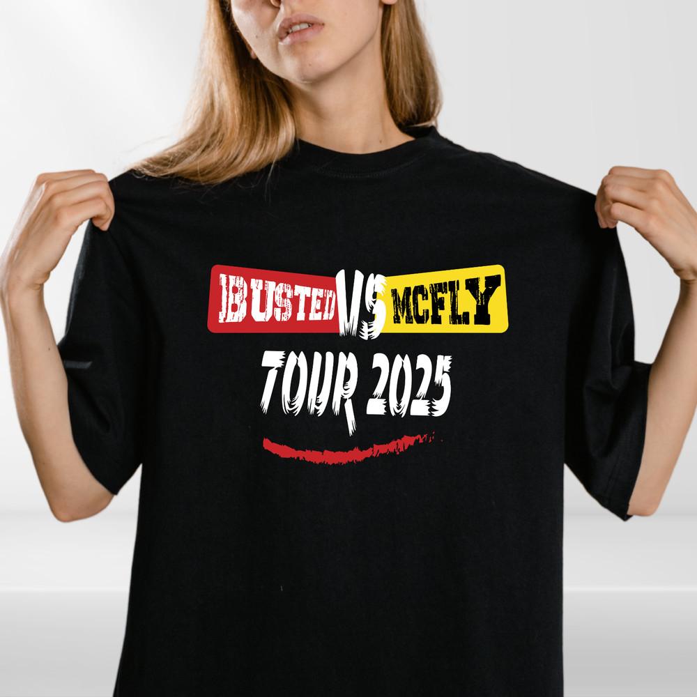 

Team McFLY 2025 Pop Rock T-Shirt, Busted vs McFly Party Shirt, Music Lover s Tee S