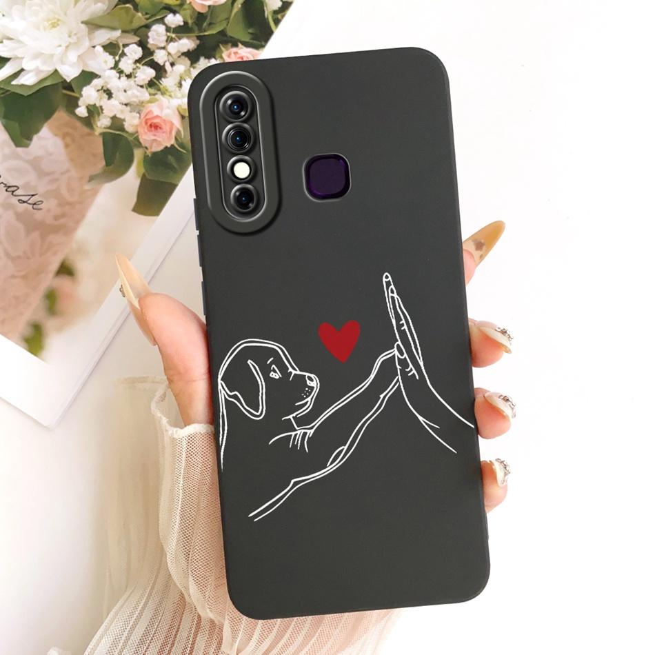 For Infinix Hot 8 / Hot 8 Lite X650 X650C X650B X650D Cute Cat Flower Cartoon Phone Case Shockproof Soft Silicone Covers Bumpers