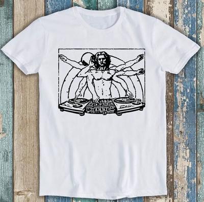 DJ DaVinci Graphic Vinyl Record Turntable Music Funny Gift Tee T Shirt M1553