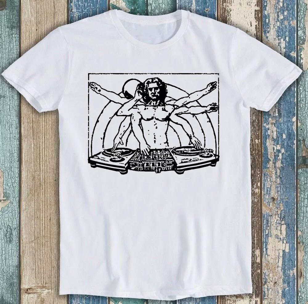 DJ DaVinci Graphic Vinyl Record Turntable Music Funny Gift Tee T Shirt M1553