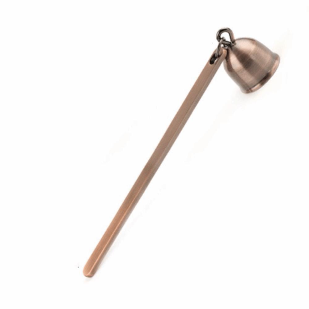 Stainless Steel Candle Extinguisher Long Handle Anti-Slip Wick Snuffer Bell Shape Retro Candle Flame Snuffer Gift Idea