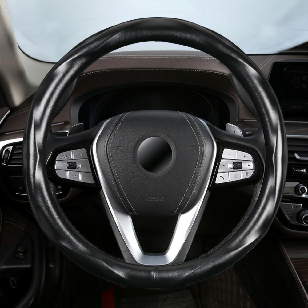 1 Künstliches Lammfell, dreidimensionales Styling, Sportwagen-Lenkradbezug, passend für 14,5-15 Zoll, 37-38 cm