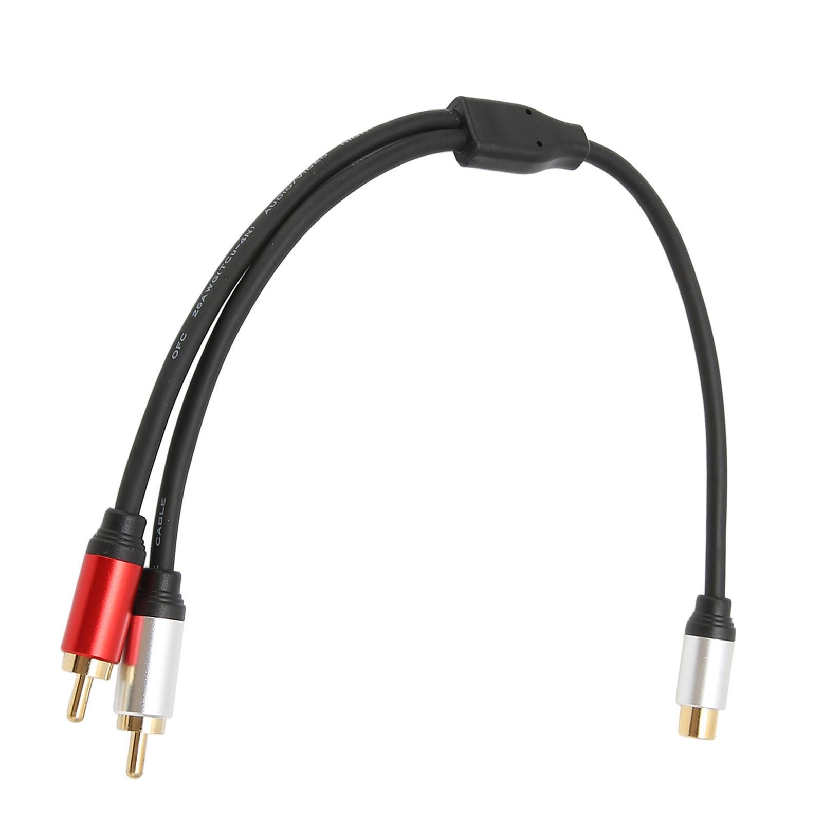

1RCA Female to 2RCA Male Cable 1 Female to 2 Male Y Splitter Удлинительный шнур для ТВ-сабвуфера