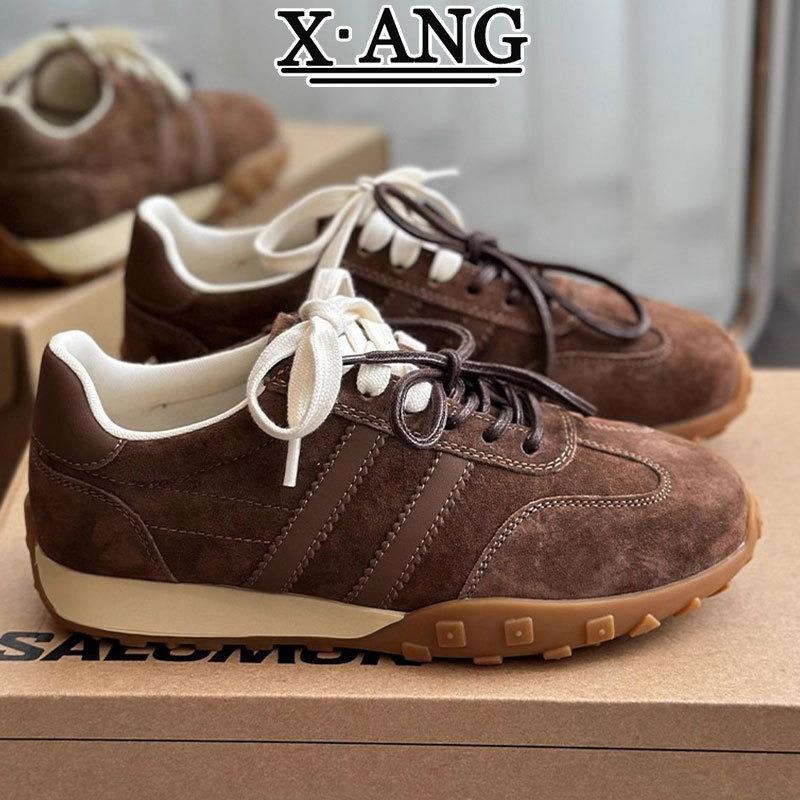 Cowhide version red children's shoes soft sole autumn new versatile casual sports shoes