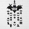 Party Atmosphere Accents Happy Halloween Bat Hanging Door Sign, Spooky Skull Spider Paper Festive Holiday Supplies Ornament, Large Wall Hanger