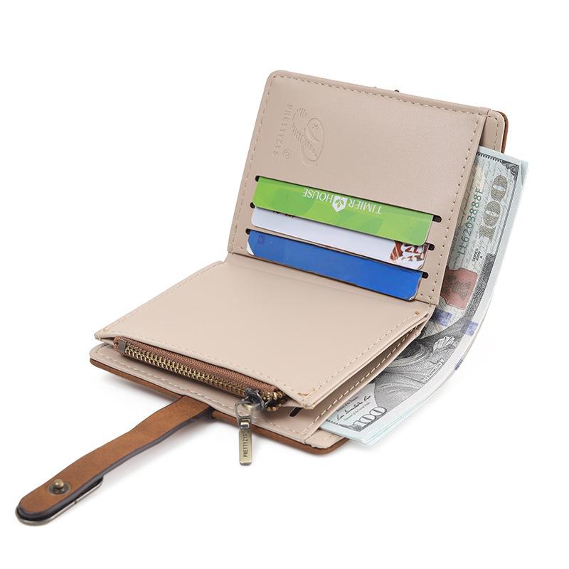 Women's Short Wallet Buckle Simple Hand-held Bag Card Bag