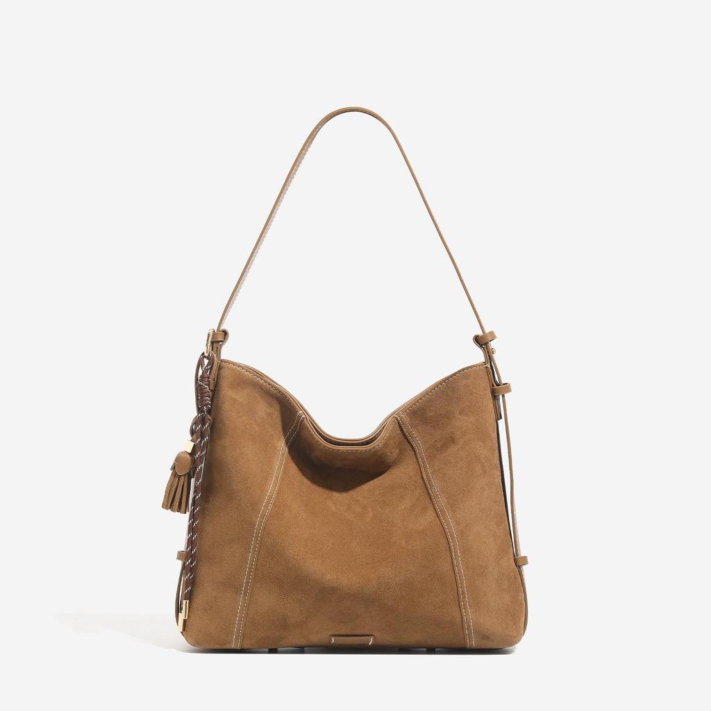2025 Relaxed Retro Suede Hobo Tote - Large Capacity Crossbody Bag