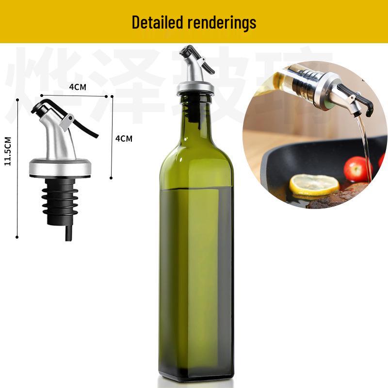 Large Capacity Thickened Glass Olive Oil, Soy Sauce & Vinegar Bottle for Kitchen