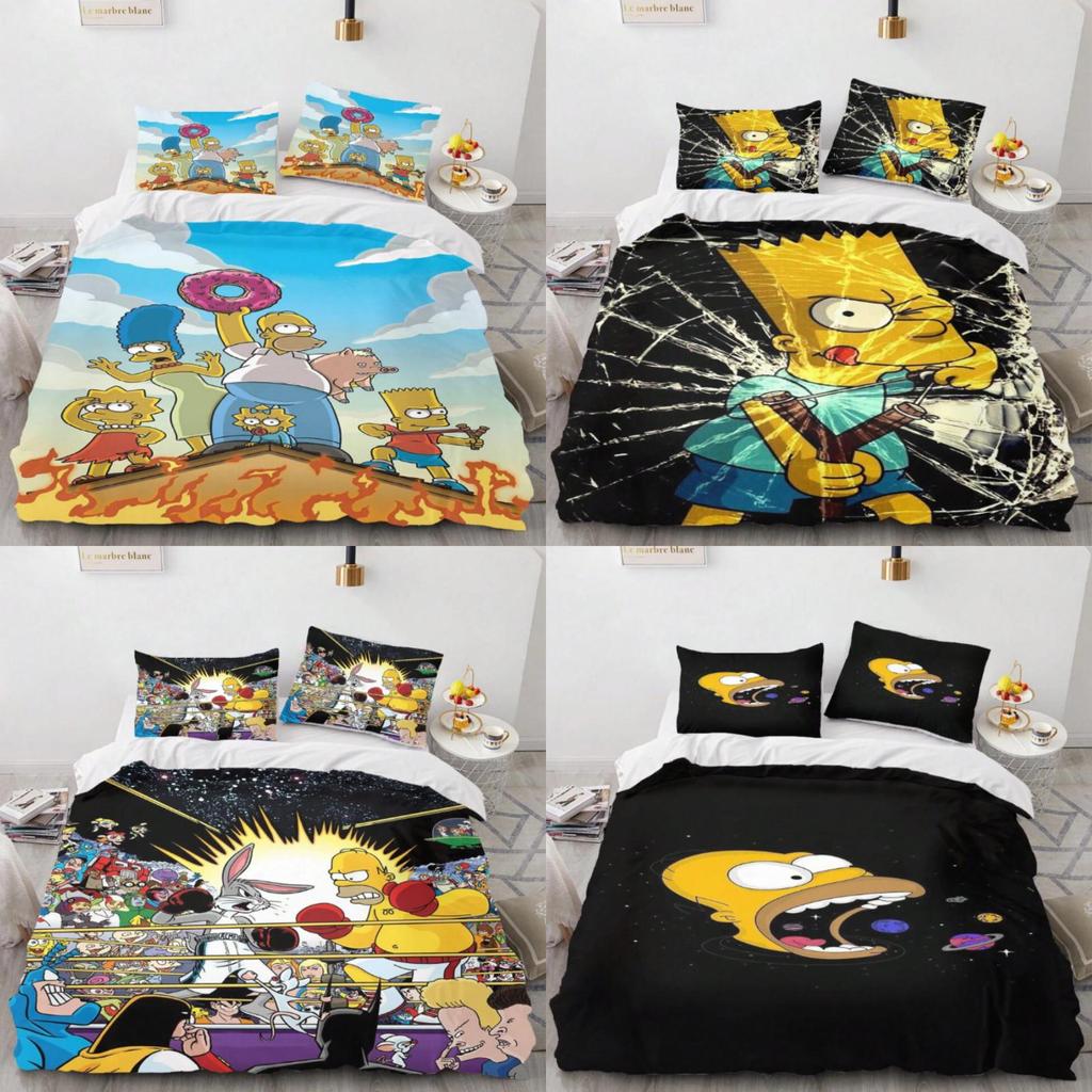 Anime Simpsons The 3d Print Duvet Cover Pillowcase Set Bedroom Gift Bedding